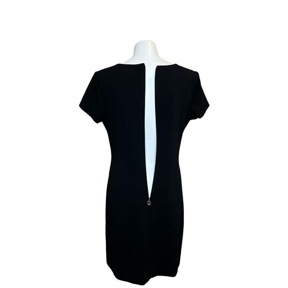Tommy Hilfiger black short sleeve shift dress with faux pockets size 10 - Picture 6 of 16